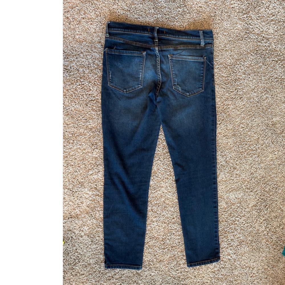 Free People Women Dark Wash Skinny Jeans Blue Denim Mid Rise Size 28 - Picture 12 of 12